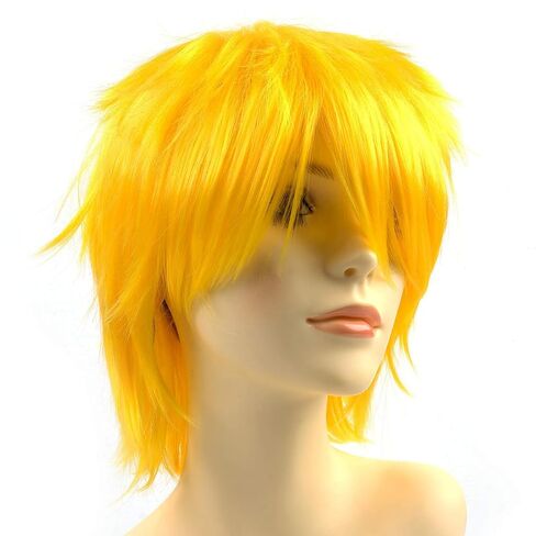 Modernfairy Anime Halloween Wig Light Purple for Cosplay Party, Synthetic Layered Short Hair Wigs with Bangs, Pastel Wigs for Women Men in Kuwait
