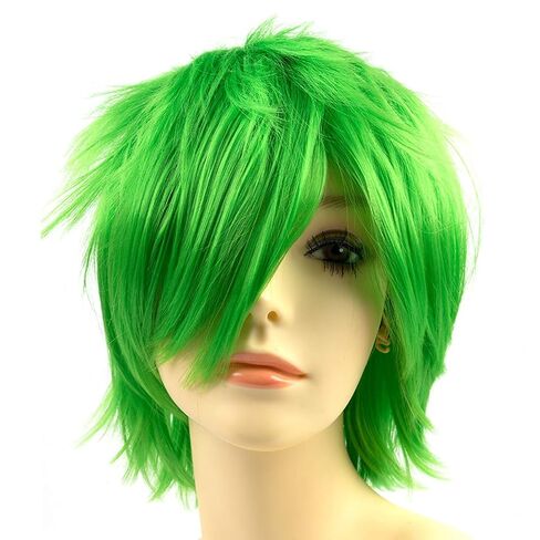 Modernfairy Anime Halloween Wig Light Purple for Cosplay Party, Synthetic Layered Short Hair Wigs with Bangs, Pastel Wigs for Women Men in Kuwait