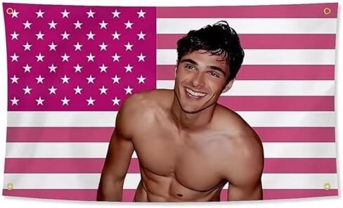 Jacob Elordi Flag, Funny Celebrity Flag, Wall Decor, Dorm Room Decor, Bedroom Decoration, Polyester Flag, 2x3 FT Flag in Saudi Arabia