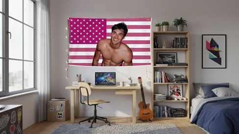 Jacob Elordi Flag, Funny Celebrity Flag, Wall Decor, Dorm Room Decor, Bedroom Decoration, Polyester Flag, 2x3 FT Flag in Saudi Arabia