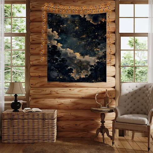 BZWAPQ Fantasy Celestial Aesthetic Vintage Tapestry Dark Academia Astrology Artwork Wall Hanging Decor Maximalist Gothic Starry Print Tapestries for Bedroom Living Room Dorm Wall Decorwhite30x40inch in Saudi Arabia