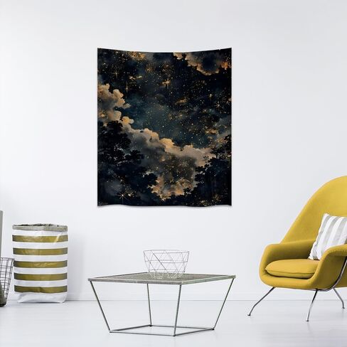BZWAPQ Fantasy Celestial Aesthetic Vintage Tapestry Dark Academia Astrology Artwork Wall Hanging Decor Maximalist Gothic Starry Print Tapestries for Bedroom Living Room Dorm Wall Decorwhite30x40inch in Saudi Arabia