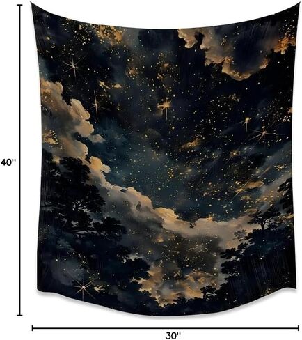 BZWAPQ Fantasy Celestial Aesthetic Vintage Tapestry Dark Academia Astrology Artwork Wall Hanging Decor Maximalist Gothic Starry Print Tapestries for Bedroom Living Room Dorm Wall Decorwhite30x40inch in Saudi Arabia