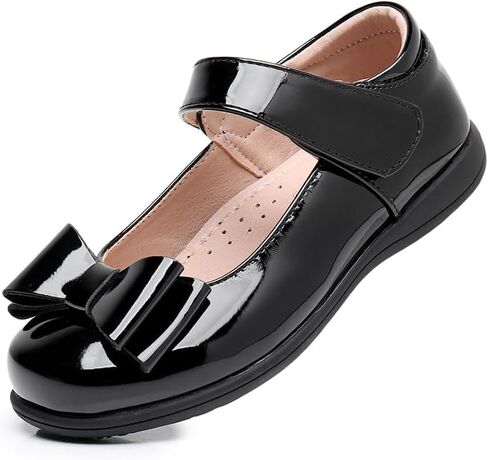 Girls School Uniform Shoes Black Mary Jane Dress Flats for Church Music Recitals in Saudi Arabia