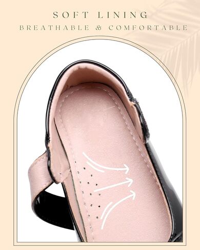 Girls School Uniform Shoes Black Mary Jane Dress Flats for Church Music Recitals in Saudi Arabia
