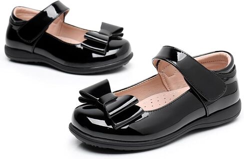 Girls School Uniform Shoes Black Mary Jane Dress Flats for Church Music Recitals in Saudi Arabia