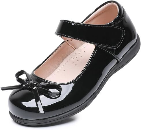 Girls School Uniform Shoes Black Mary Jane Dress Flats for Church Music Recitals in Saudi Arabia