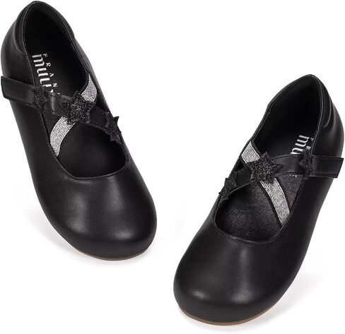 Frank Mully Girls Dress Shoes Ballet Flats Mary Jane Elastic Cross Strap Little Big Kid Flat for Wedding School Party in Kuwait