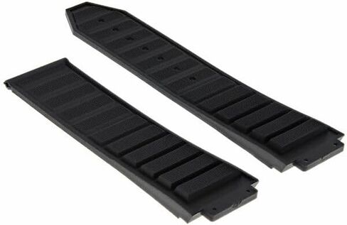 Ewatchparts 24mm Rubber Band Strap Deployment Clasp Compatible With H Hublot 44-45mm Big Bang Black in Kuwait