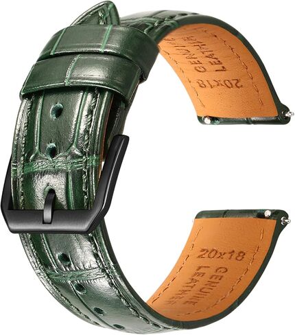 Men’s Watch Bands Alligator Grain Leather with Quick-Release 19/20/21/22mm in Saudi Arabia