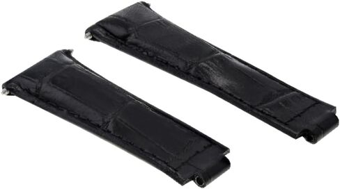 Ewatchparts Leather Watch Band Strap Compatible With Rolex Daytona 16518 16520 116518 116519 Black Long in Kuwait
