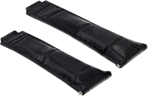 Ewatchparts Leather Watch Band Strap Compatible With Rolex Daytona 16518 16520 116518 116519 Black Long in Kuwait