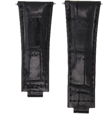 Ewatchparts Leather Watch Band Strap Compatible With Rolex Daytona 16518 16520 116518 116519 Black Long in Kuwait
