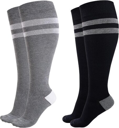 Momcozy Compression Socks for Women Wide Calf, 15-20mmHg Knee High Support Socks for Pregnancy, Nurses, Flying, Travel in Kuwait