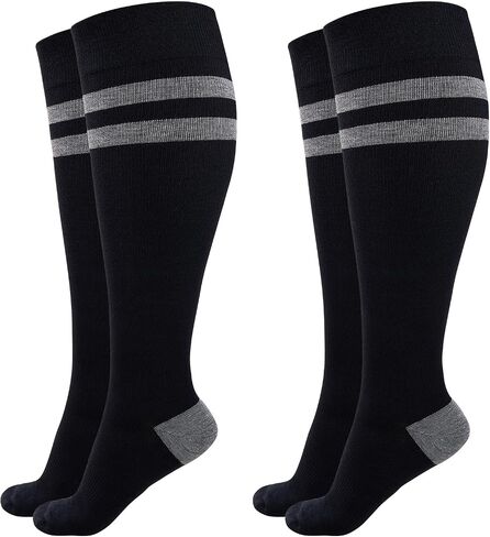 Momcozy Compression Socks for Women Wide Calf, 15-20mmHg Knee High Support Socks for Pregnancy, Nurses, Flying, Travel in Kuwait