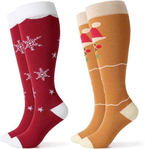 Momcozy Compression Socks for Women Wide Calf, 15-20mmHg Knee High Support Socks for Pregnancy, Nurses, Flying, Travel in Kuwait