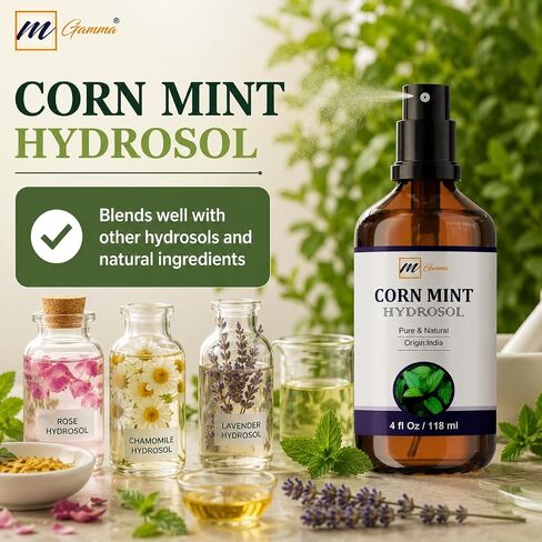 mGanna Corn Mint Hydrosol 4 fl oz / 118 ml (Food Grade) – Refreshing, Natural, and Multi-Purpose in Saudi Arabia