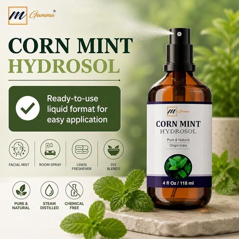 mGanna Corn Mint Hydrosol 4 fl oz / 118 ml (Food Grade) – Refreshing, Natural, and Multi-Purpose in Saudi Arabia