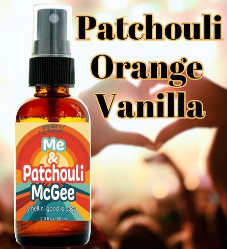 Frankie & Myrrh Me & Patchouli McGee | Patchouli Orange Vanilla Aromatherapy Spray (2 Fl Oz)+ Sticker Pack & Bonus Gift in Kuwait