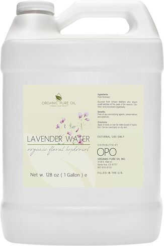 OPO Lavender Hydrosol Spray 8 oz & Sprayer Pure Steam Distilled Vegan Toner Spritz Cleanser Water Calming Toning Aromatherapy Body Mist Linens Makeup Gentle Hydrosol Water - Packaging May Vary in Saudi Arabia