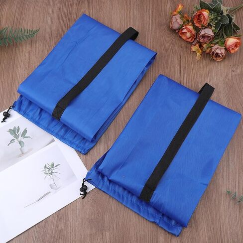 craspire 2pcs للطي حقيبة كرسي التخييم كراسي الشاطئ الأزرق استبدال أكياس حمل قابلة للطي 35.8in البوليستر المحمولة للماء قابل للتعديل تخزين الرباط للتخييم في الهواء الطلق السفر الملابس الفراش in Kuwait