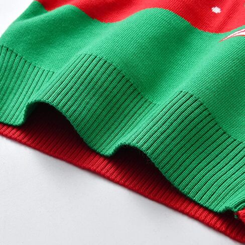 Toddler boy Christmas Sweater Kids Christmas Sweater Boy Girl 2025 Funny Xmas Reindeer Long Sleeve Knit Clothes Toddler Pullover Infant Winter Tops Red-w 5-6 Years in Kuwait