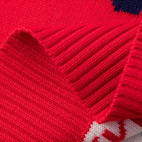 Toddler boy Thanksgiving Outfit Kids Christmas Sweater Boy Girl 2025 Funny Xmas Reindeer Long Sleeve Knit Clothes Toddler Pullover Infant Winter Tops Red-e 4-5 Years in Kuwait