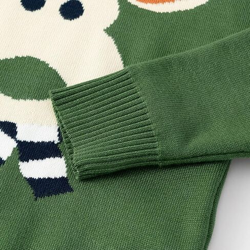 Christmas Sweater Kids Christmas Sweater Boy Girl 2025 Funny Xmas Reindeer Long Sleeve Knit Clothes Toddler Pullover Infant Winter Tops Green-j 5-6 Years in Kuwait