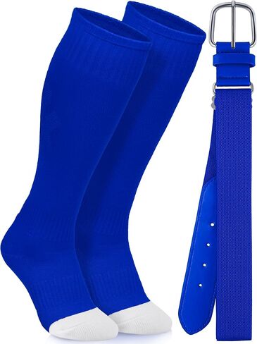 Baseball Socks and Belt Combo Youth Boys Softball Football Socks and Elastic Baseball Belts for Boys Girls in Saudi Arabia
