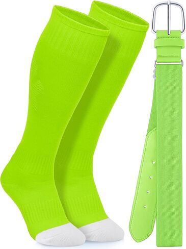 Baseball Socks and Belt Combo Youth Boys Softball Football Socks and Elastic Baseball Belts for Boys Girls in Saudi Arabia