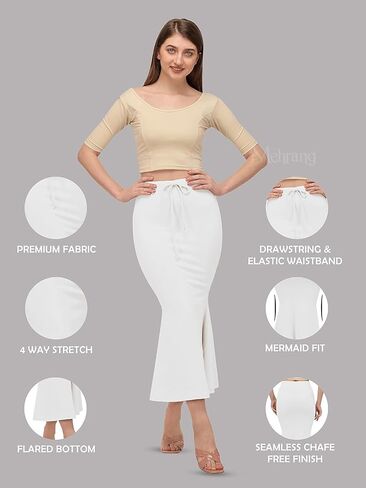Kolakeer® Saree Shapewear Petticoat for Women - Stretchable Petticoat for Saree, Lehengas, Gowns & Ghagra Choli in Saudi Arabia