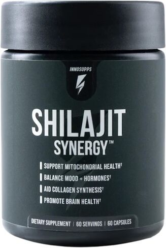 Inno Shilajit Synergy - Shilajit Capsules Supplement For Men with Ashwagandha, Ginseng, Rhodiola, & Fulvic Acid - Supports Energy, Muscle Growth, Performance & Recovery for Men's Health (60 Capsules) in Saudi Arabia