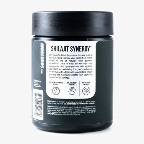 Inno Shilajit Synergy - Shilajit Capsules Supplement For Men with Ashwagandha, Ginseng, Rhodiola, & Fulvic Acid - Supports Energy, Muscle Growth, Performance & Recovery for Men's Health (60 Capsules) in Saudi Arabia