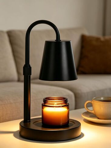 Candle Warmer Lamp with Timer, Adjustable Electric Wax Melter for Scented Jar Candles, Home Decor Gifts, Black in Saudi Arabia