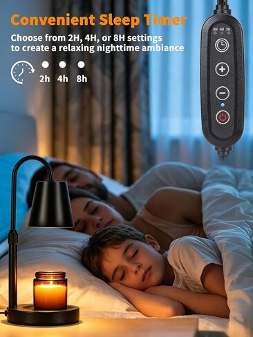 Candle Warmer Lamp with Timer, Adjustable Electric Wax Melter for Scented Jar Candles, Home Decor Gifts, Black in Saudi Arabia