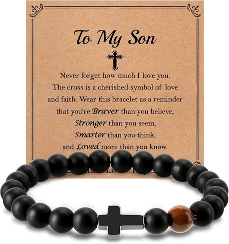 Gifts for Men Bracelet for Men Dad Brother Son Teens, Birthday Graduation Christmas Valentines Christian Gift for Teens Men Stocking Stuffers in Saudi Arabia