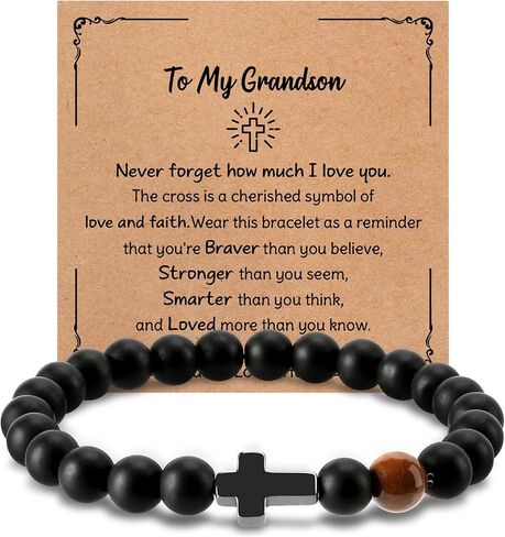 Gifts for Men Bracelet for Men Dad Brother Son Teens, Birthday Graduation Christmas Valentines Christian Gift for Teens Men Stocking Stuffers in Saudi Arabia