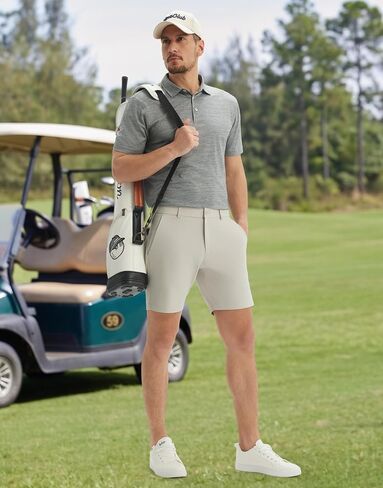 M MAELREG Golf Shorts Men 7" Stretch Soft Flat Front Work Casual Shorts Lightweight Quick Dry Hybrid Flex Mens Dress Shorts in Kuwait