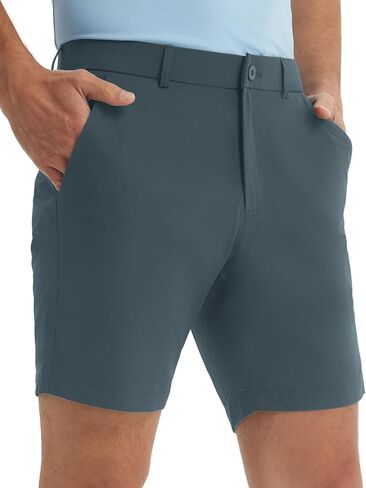 M MAELREG Golf Shorts Men 7" Stretch Soft Flat Front Work Casual Shorts Lightweight Quick Dry Hybrid Flex Mens Dress Shorts in Kuwait