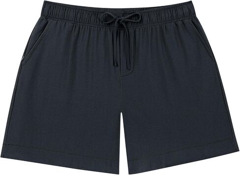 Poriff Mens Linen Shorts Casual Elastic Waist Drawstring Lightweight Summer Beach Hiking Golf Shorts with Pockets in Kuwait