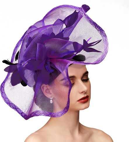 Fascinators Hats for Women Mesh Floral Feather Fascinator Headband for Wedding Cocktail Tea Party or Special Occasion in Saudi Arabia