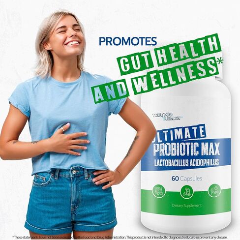 Ultimate Probiotic Max Lactobacillus Acidophilus - Our Best Lactobacillus Acidophilus Probiotic Blend - Gut Bacteria Probiotics for Digestive Health - Healthy Gut Restore Probiotics 40 Billion Cfu in Saudi Arabia