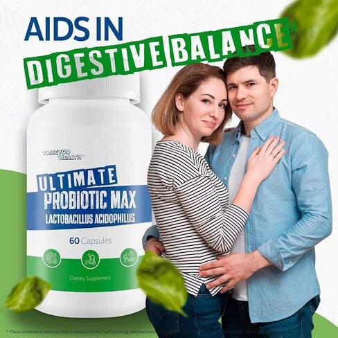Ultimate Probiotic Max Lactobacillus Acidophilus - Our Best Lactobacillus Acidophilus Probiotic Blend - Gut Bacteria Probiotics for Digestive Health - Healthy Gut Restore Probiotics 40 Billion Cfu in Saudi Arabia