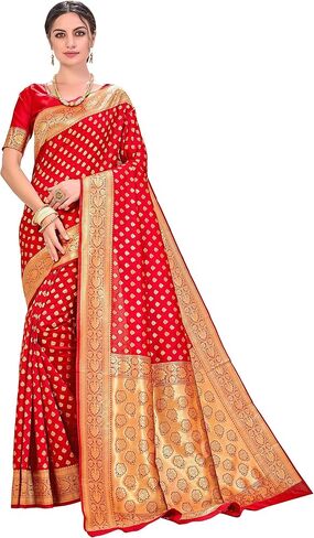 Banarasi Women's Silk Saree with Blouse in Kuwait