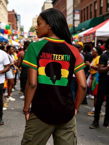 Juneteenth Shirts Women 1865 Celebrate Black Freedom Jersey Black Independence Day African American Button Down Tee Top in Kuwait