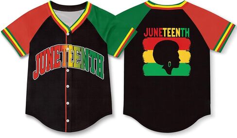 Juneteenth Shirts Women 1865 Celebrate Black Freedom Jersey Black Independence Day African American Button Down Tee Top in Kuwait