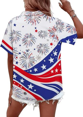 250th Anniversary USA Shirt Women 4th of July Button Down Shirt 1776-2026 Birthday American Tee Patriotic Button Up Top in Kuwait