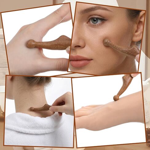 Wooden Massage Pen, Wooden Acupoint Massage Tool, Acupressure Stick Tool for Relaxing Body Hand Foot in Kuwait
