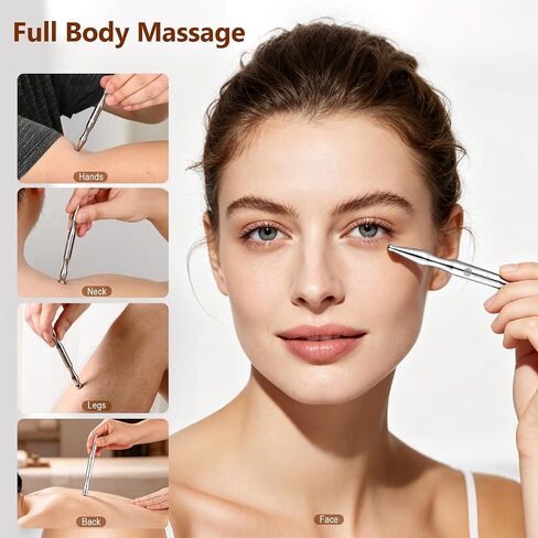 304 Stainless Steel Acupuncture Pen, Pain Relief for Face & Body Acupoint Massage. | Ergonomic Grip, Ideal for Deep Tissue Massage, Works with Ice Compress. Perfect Gift for Her. in Kuwait