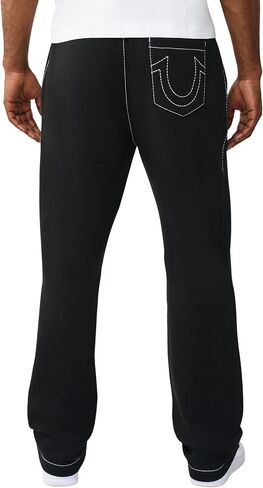 True Religion Men’s Big T Sweat Pant – Drawstring Waist, Contrast Big T Stitching in Kuwait